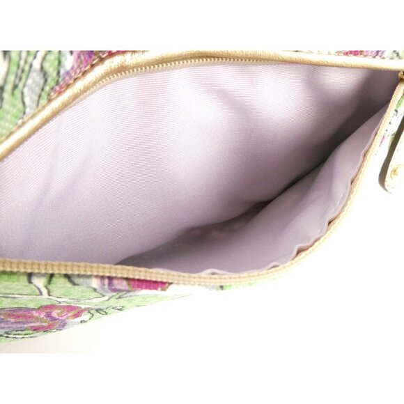Coach Ashley Iris Floral Flap Wristlet